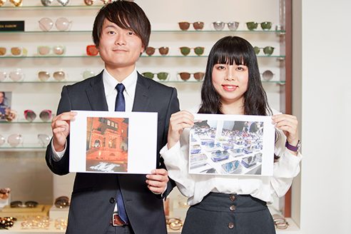 梶井脩平(EYESTYLE梅田阪急本館)×三上紗槻(駅マルシェ大阪アルビ店)